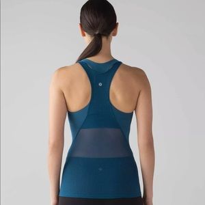 Lululemon body con tank teal Poseidon size 4